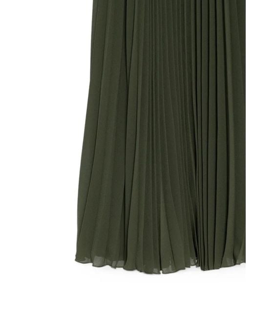 Patrizia Pepe Green Pleated Maxi Skirt