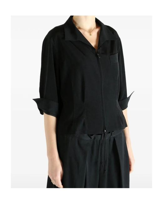 Y's Yohji Yamamoto Black Short Sleeve Shirt