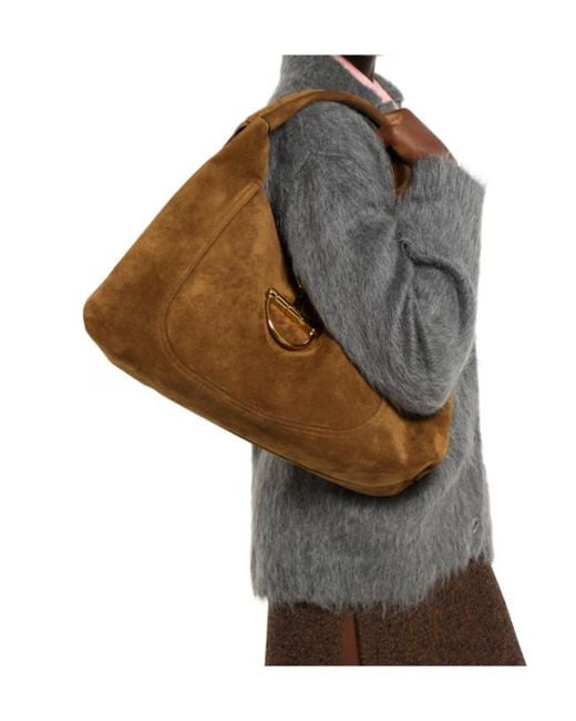 Gucci Brown Softbit Maxi Shoulder Bag