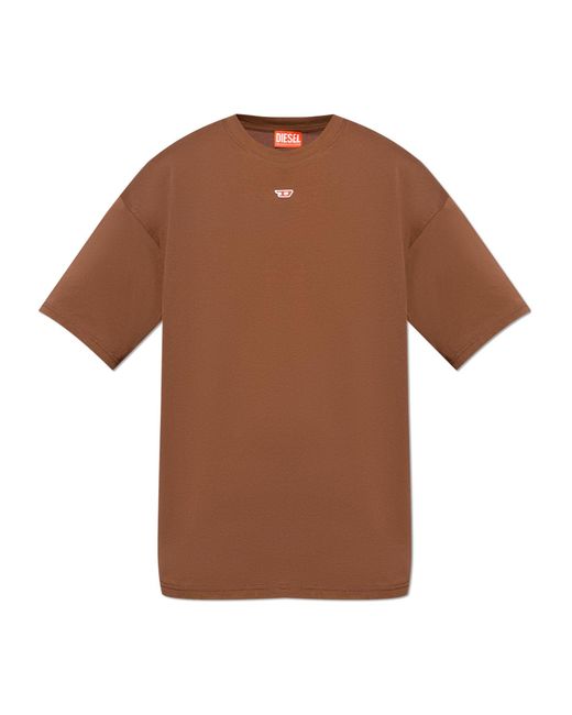 DIESEL Brown T-Boxt-D Crewneck T-Shirt for men