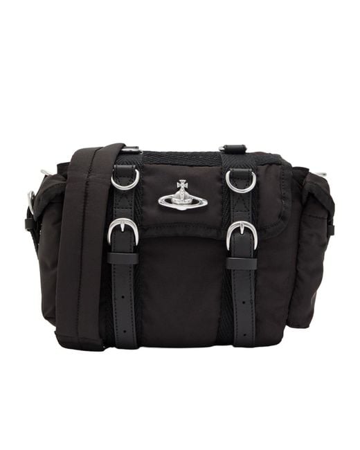 Vivienne Westwood Black Nylon Cross-Body Small Bag for men