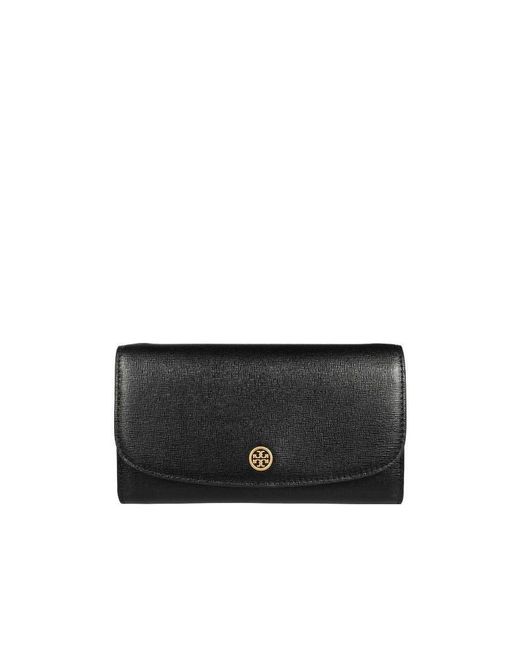 Tory Burch Black Robinson Chained Wallet