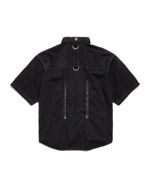 Balenciaga Black D-Ring Cargo Shirt for men