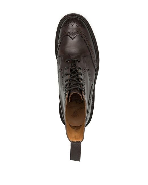 Tricker's Black Tricker's Lace-Up Boots for men