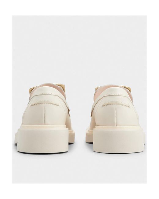 Roger Vivier White Viv' Rangers Metal Buckle Loafers
