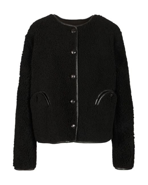 Blazé Milano Black Blazé Milano Gliss Bolero Reversible Shearling Jacket