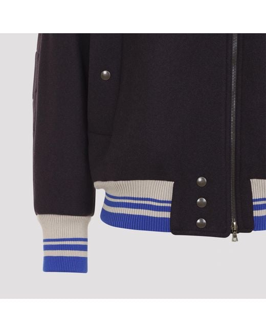 Dries Van Noten Blue Valdi Bomber Jacket