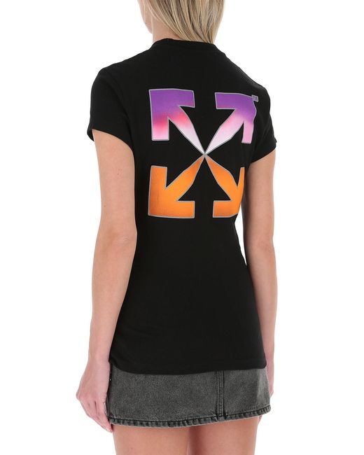 Off-White c/o Virgil Abloh Black Gradient-Style Logo T-Shirt