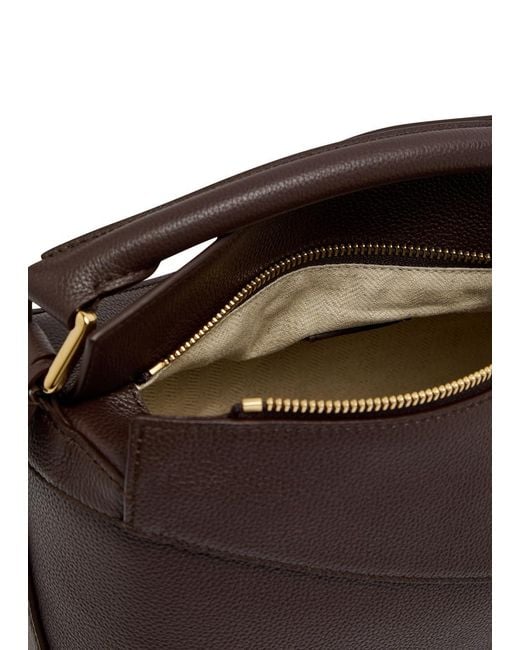 Loewe Brown Puzzle Edge Small Leather Top Handle Bag