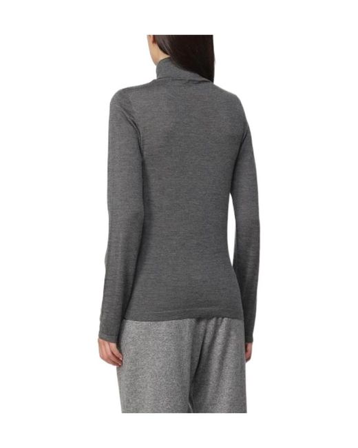 Brunello Cucinelli Gray High-Neck Sweater