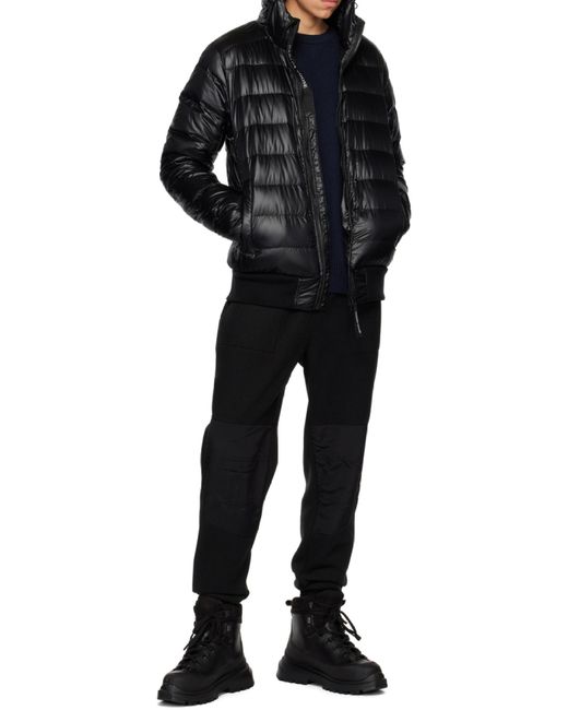 Canada Goose Black Crofton Hooded Padded Jacket for men