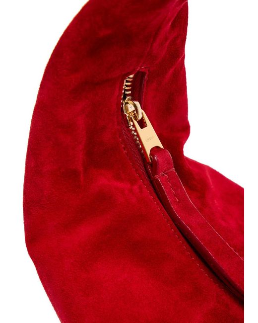 Khaite Red Suede Tote Bag