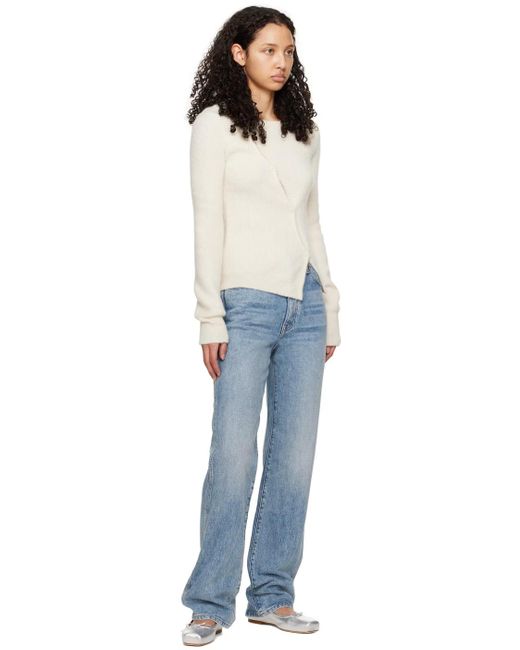 Aeyde White Gabriella Ballet Flats