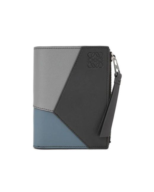 Loewe Gray Puzzle Slim Compact Wallet for men