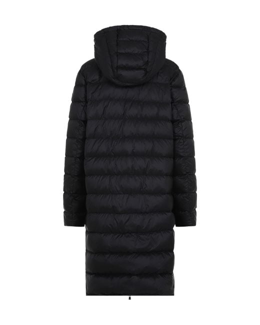 Moncler Black Sedan Logo Patch Hooded Coat