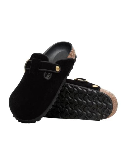 Birkenstock Black Boston Big Buckle Sandals