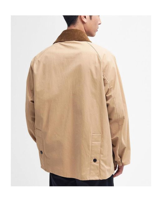 Barbour Natural Bedale Corduroy-Collar Long Sleeved Shirt Jacket for men