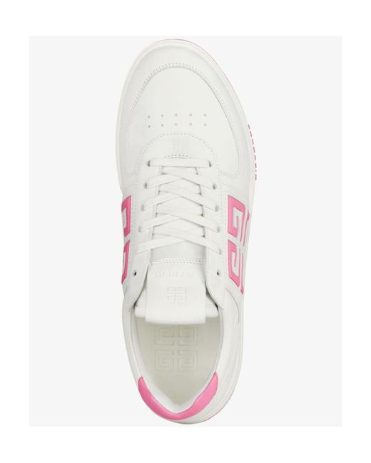 Givenchy White G4 Logo Detailed Low-Top Sneakers