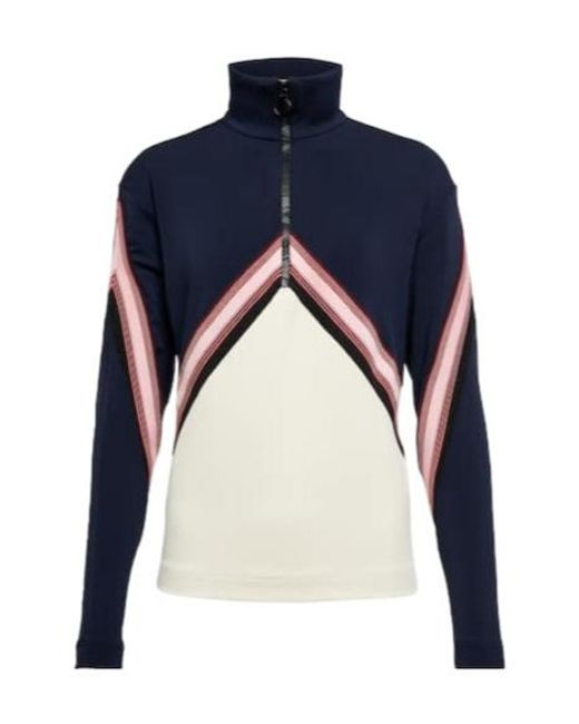 Victoria Beckham Blue Serrated Sweatshirt