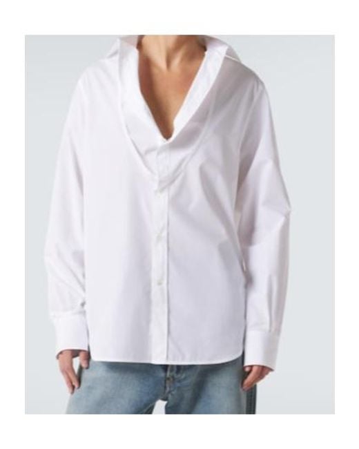 Maison Margiela White Long-Sleeved Shirt for men