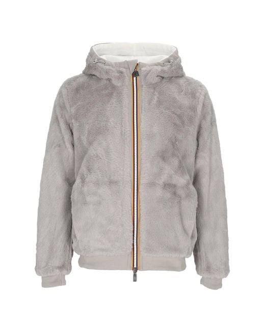 K-Way White Reversible Logo Coat