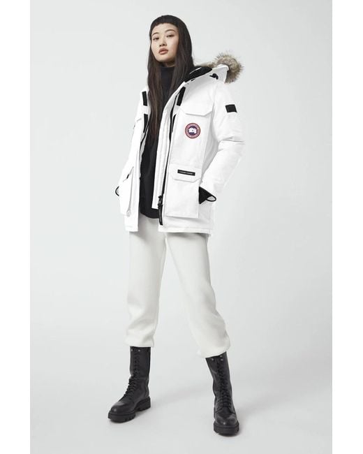 Canada Goose White Expedition Parker Down Jacket