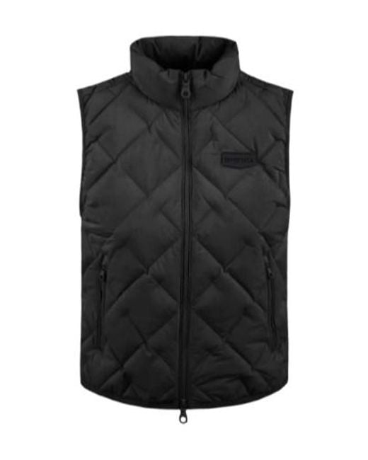 Duvetica Black High Collar Sleeveless Cotton Coat