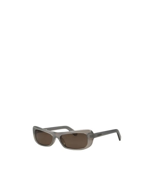 Jacquemus White Simple Plastic Square-Frame Sunglasses