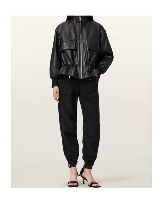 AllSaints Black Val Utility Pants
