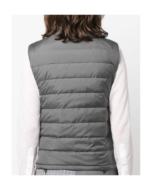 Thom Browne Gray 4-Bar Padded Gilet