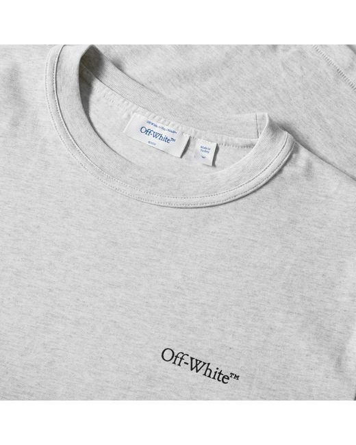 Off-White c/o Virgil Abloh Gray Light Heather Crew-Neck Short-Sleeve Tee for men