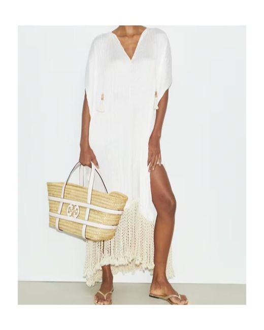 Tory Burch Metallic Ella Embossed Basket Bag