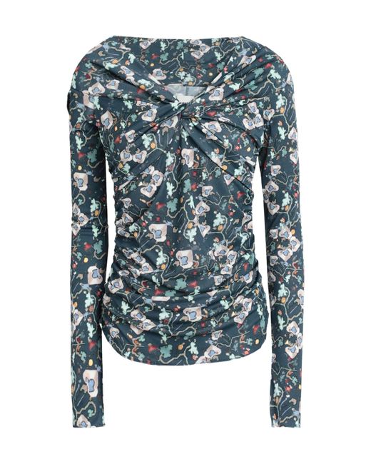 Isabel Marant Blue Off-The-Shoulder Top