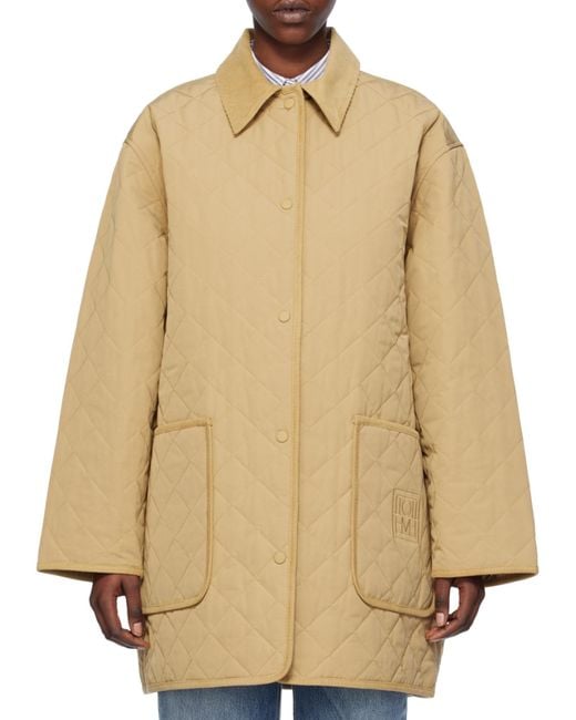 Totême Natural Totême Diamond-Quilted Buttoned Jacket