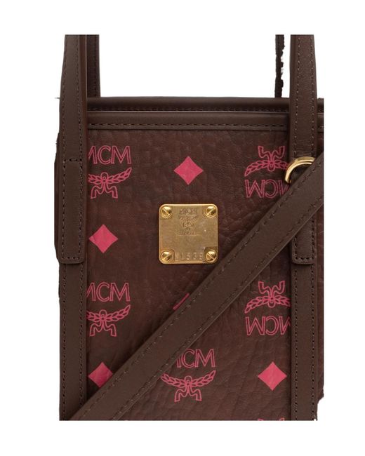 MCM Brown Toni Double-Handle Shoulder Bag