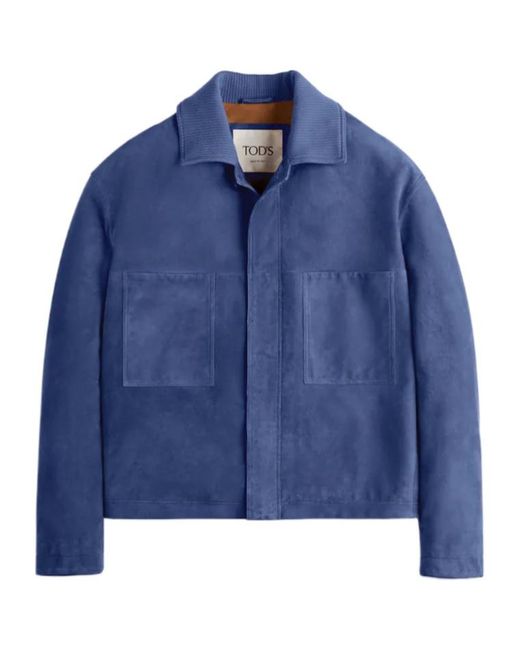 Tod's Blue Long-Sleeved Casual Jacket for men