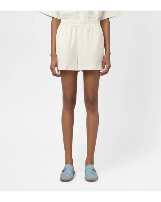 Tod's White Elasticated Shorts
