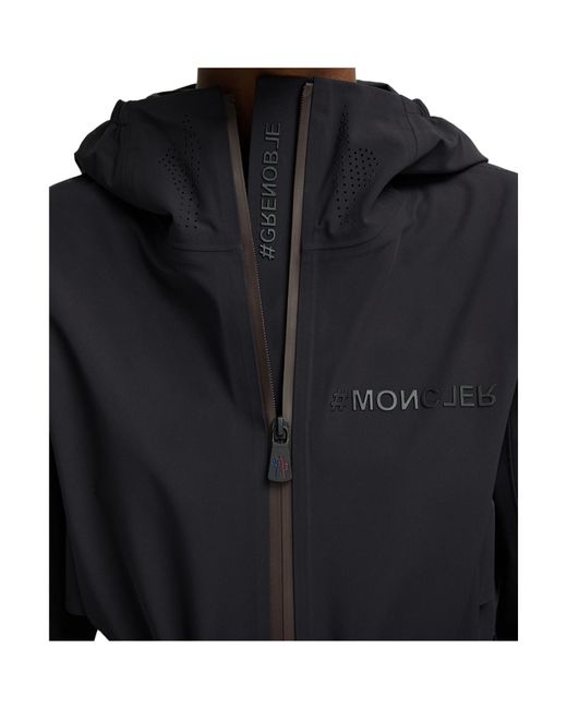 Moncler Black Grenoble Valles Belted Hooded Jacket