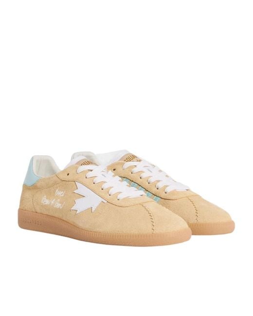 DSquared² Natural Rebel Lace-Up Sneakers for men