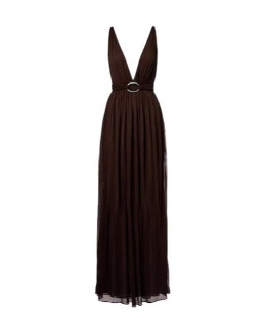 Tory Burch Purple Belted Jersey Maxi Dress