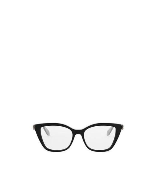 BVLGARI White Bulgari Cat-Eye Glasses