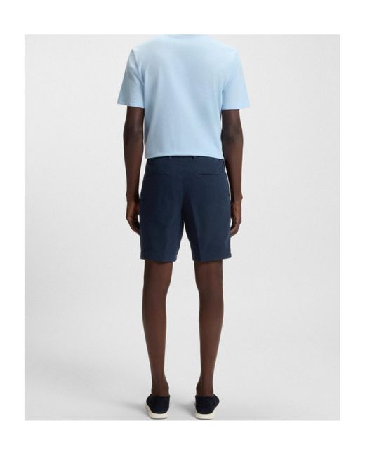 Boss Blue Logo-Patch Bermuda Shorts for men