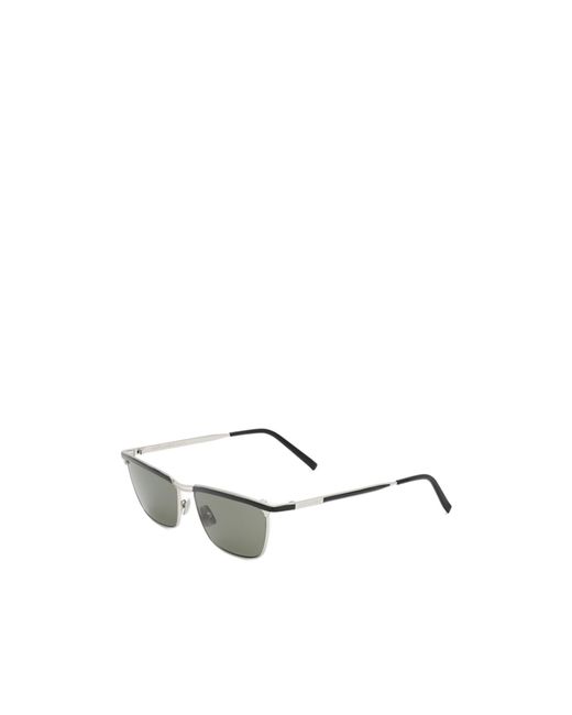 Saint Laurent White Eyewear Rectangular Frame Sunglasses for men