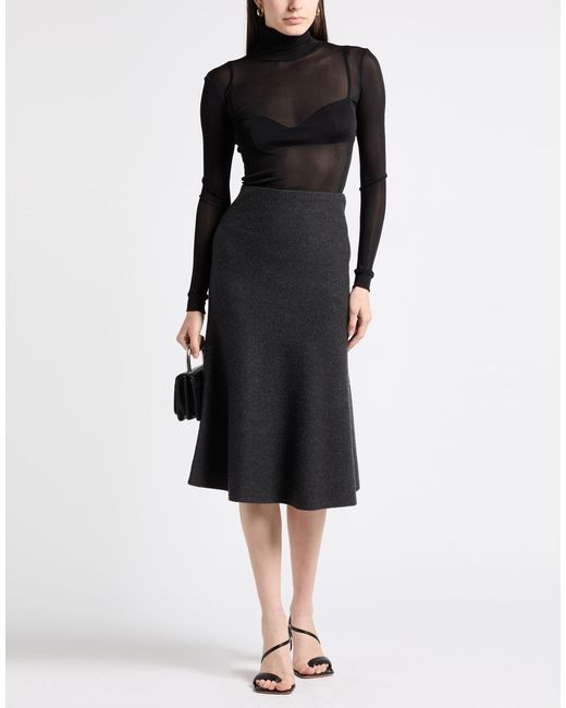 Maison Margiela Black Solid Color Turtleneck Sweater
