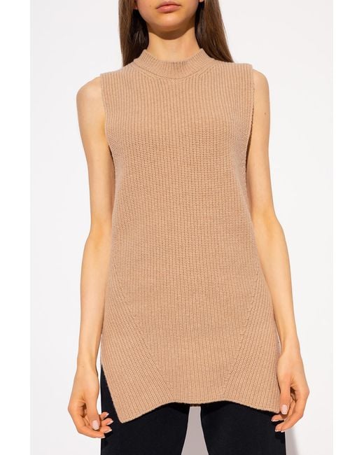 Nanushka Natural Sleeveless Knit Top