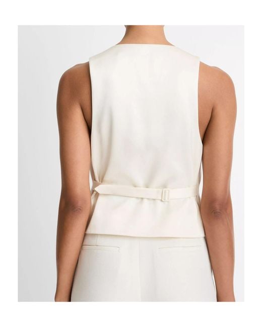 Vince White Buttoned Vest