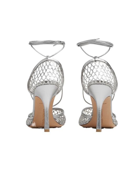 Bottega Veneta White Stretch Sandals