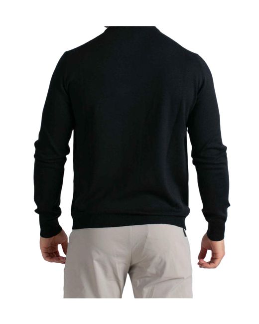 Gran Sasso Black Turtleneck Sweater for men