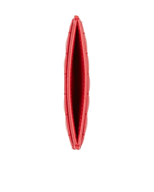Burberry Red Tb Logo Plaque Padded Cardholder