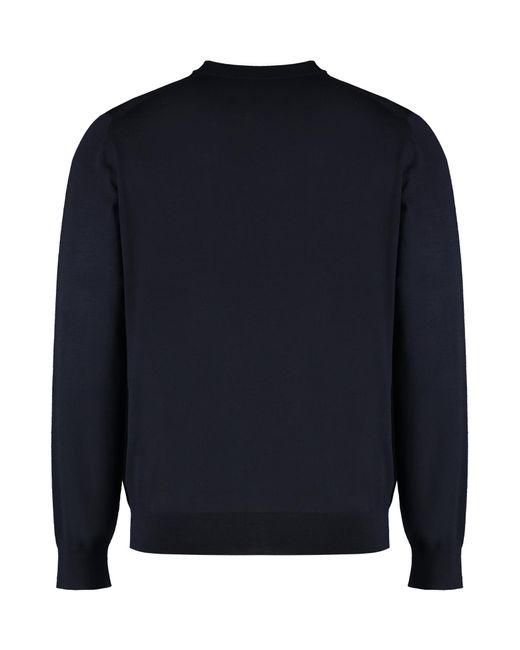 Prada Blue Long-Sleeved Sweater for men